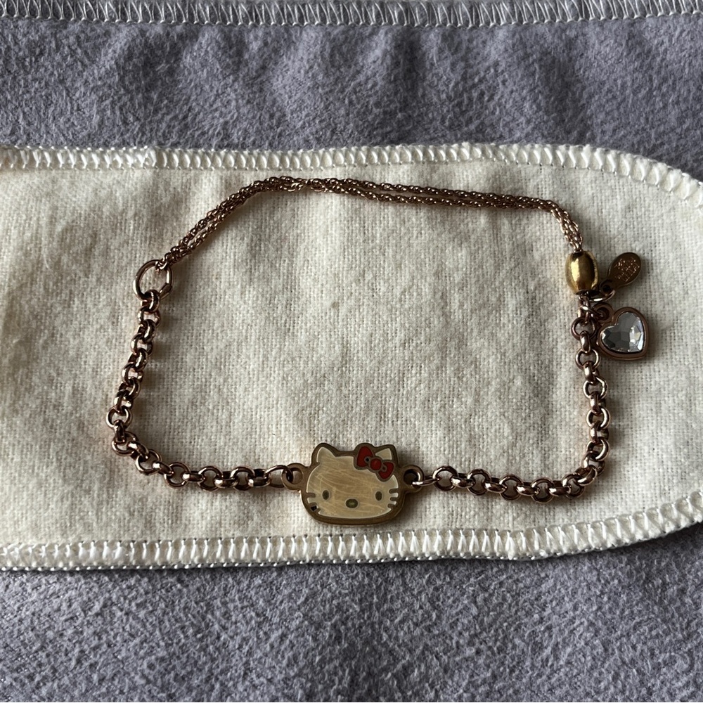 Alex and Ani ride gold Sanrio Hello Kitty adjustable bracelet